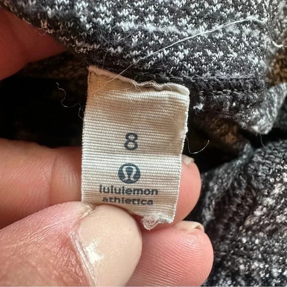 LULULEMON Wunder Under Leggings Coco Pique Black & White size 8 LUON - Picture 4 of 5